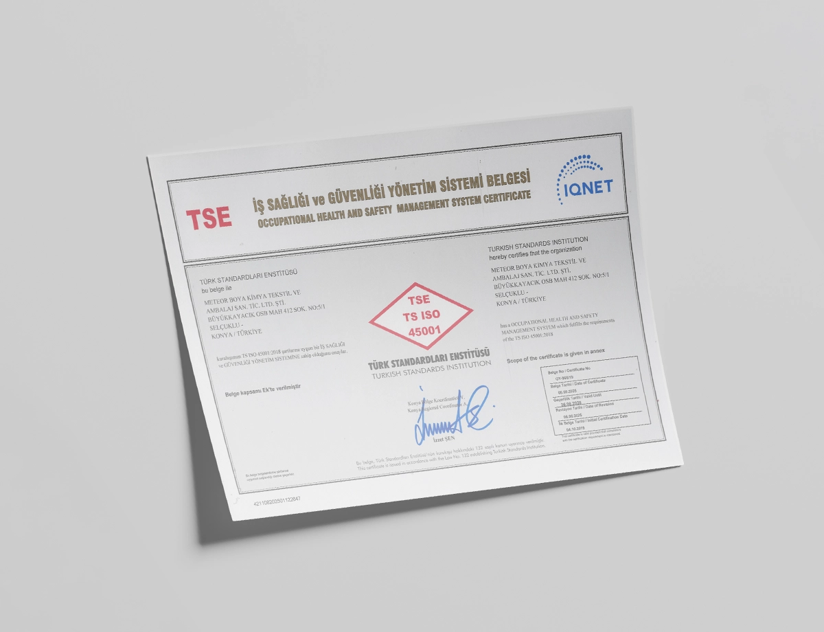 TS ISO 45001:2018 İş Sağlığı Ve Güvenliği Yönetim Sistemi